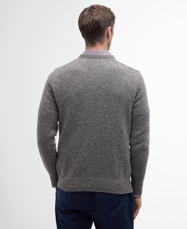 Barbour Essential Tisbury Crew-neck Sweatshirt Grey | BABO88549