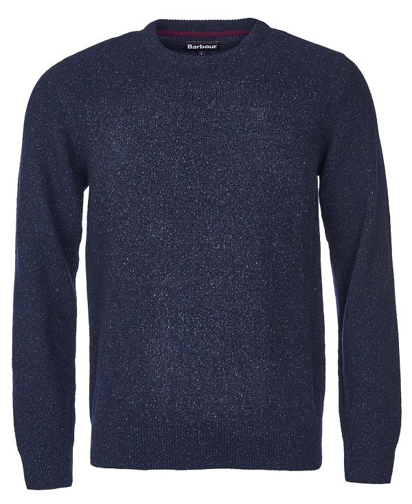 Barbour Essential Tisbury Crew-neck Sweatshirt Navy | BABO88567