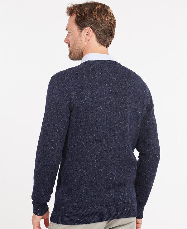 Barbour Essential Tisbury Crew-neck Sweatshirt Navy | BABO88567