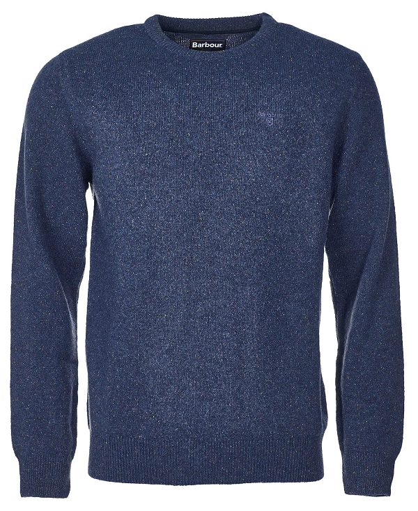 Barbour Essential Tisbury Crew-neck Sweatshirt Navy | BABO88568