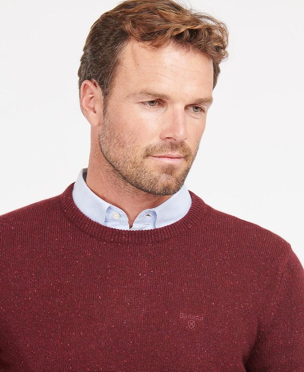 Barbour Essential Tisbury Crew-neck Sweatshirt Red | BABO88578