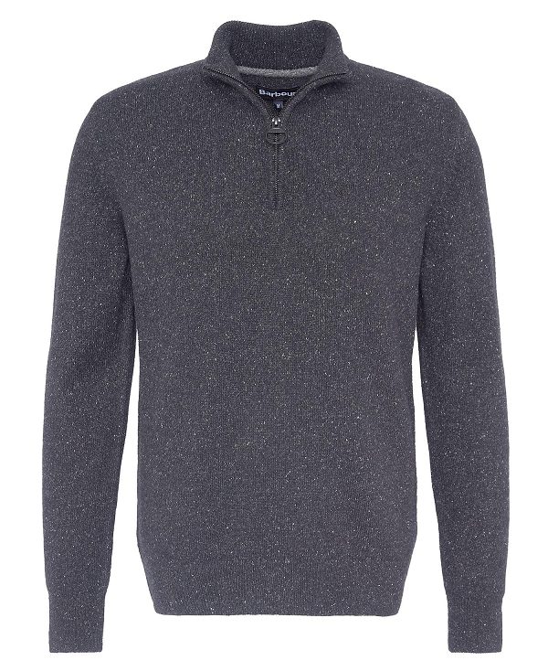 Barbour Essential Tisbury Half Zip Sweatshirt Grey | BABO88530