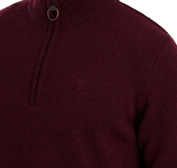 Barbour Essential Tisbury Half Zip Sweatshirt Red | BABO88588