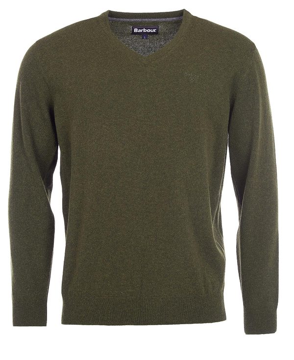 Barbour Essential V-neck Sweatshirt Charcoal | BABO88507