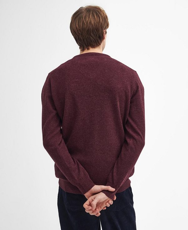 Barbour Essential V-neck Sweatshirt Red | BABO88517