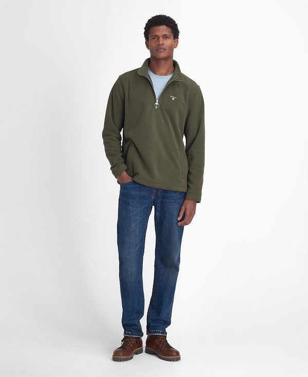 Barbour Essentials Half-zip Fleece Green | BABO88707