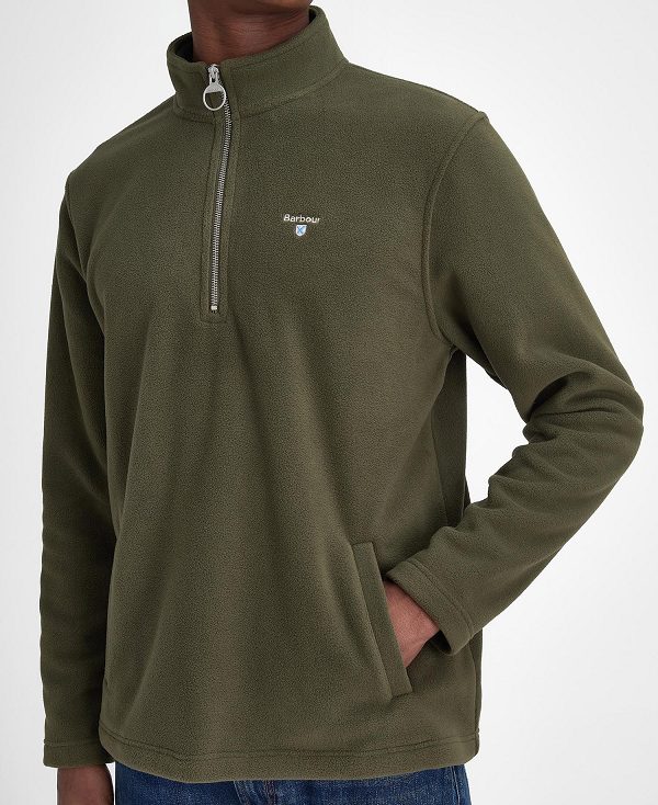 Barbour Essentials Half-zip Fleece Green | BABO88707