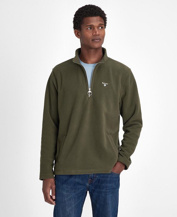 Barbour Essentials Half-zip Fleece Green | BABO88707