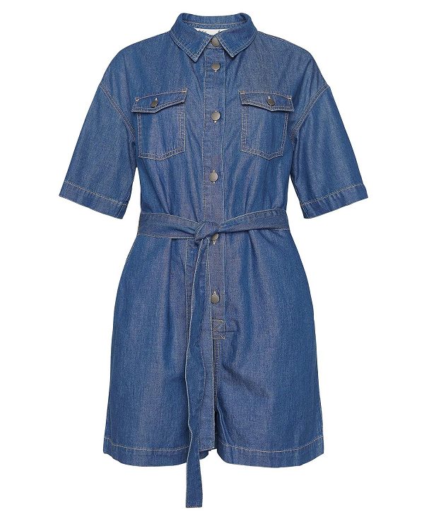 Barbour Evelyn Denim Playsuit Authentic | BABO89626