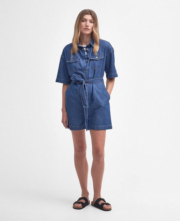 Barbour Evelyn Denim Playsuit Authentic | BABO89626