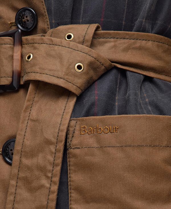 Barbour Everly Wax Trench Coat Sand/Dull Classic | BABO89182