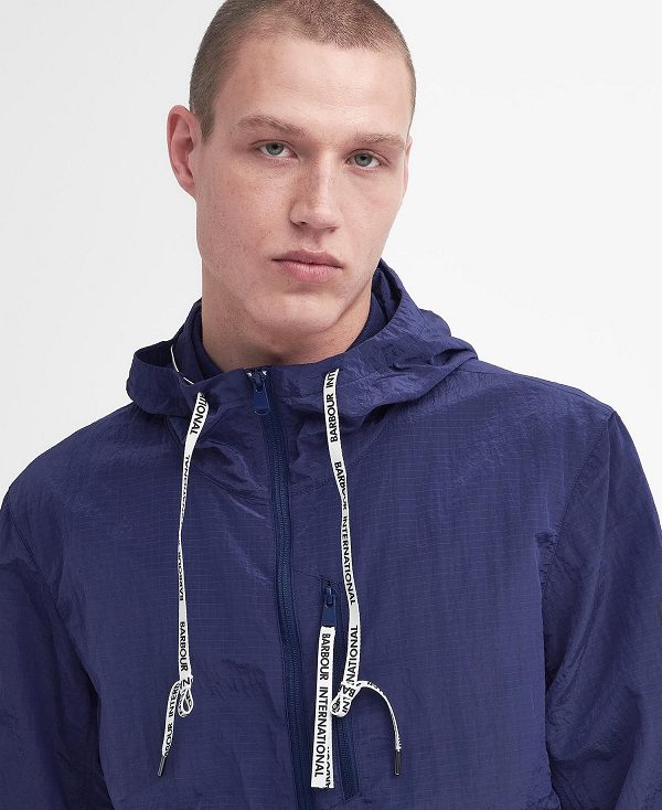 Barbour Exchange Hooded Jacket Pigment Navy | BABO88471