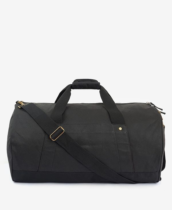 Barbour Explorer Wax Duffle Bag Classic Black | BABO88939