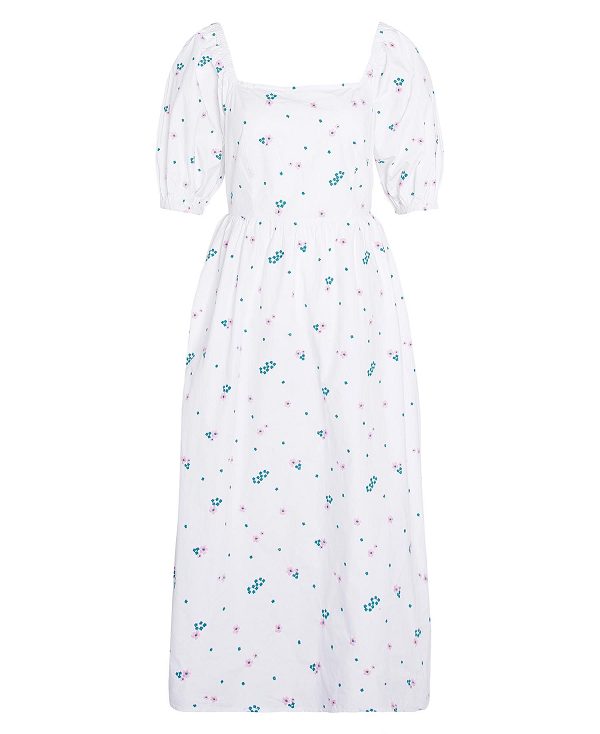 Barbour Fairacre Midi Dress Classic Multi | BABO89632