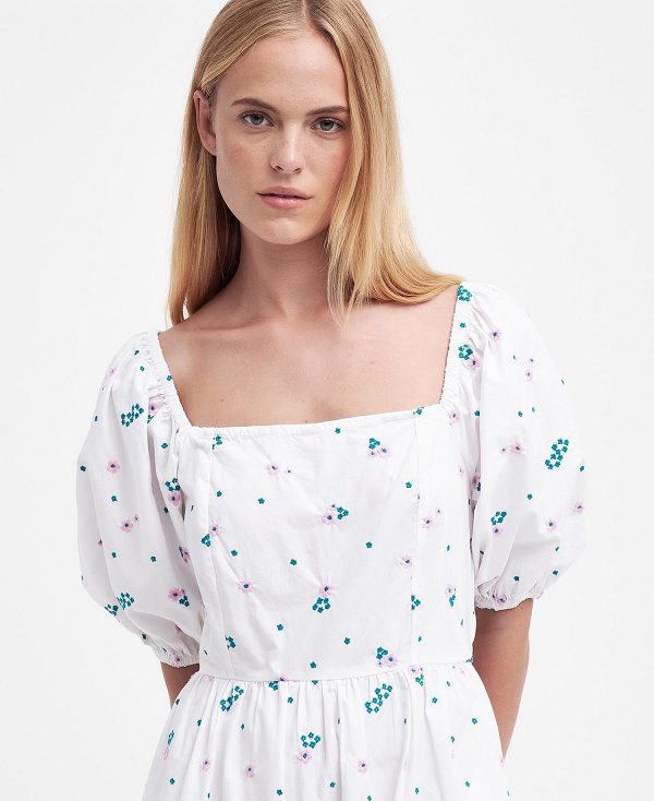 Barbour Fairacre Midi Dress Classic Multi | BABO89632