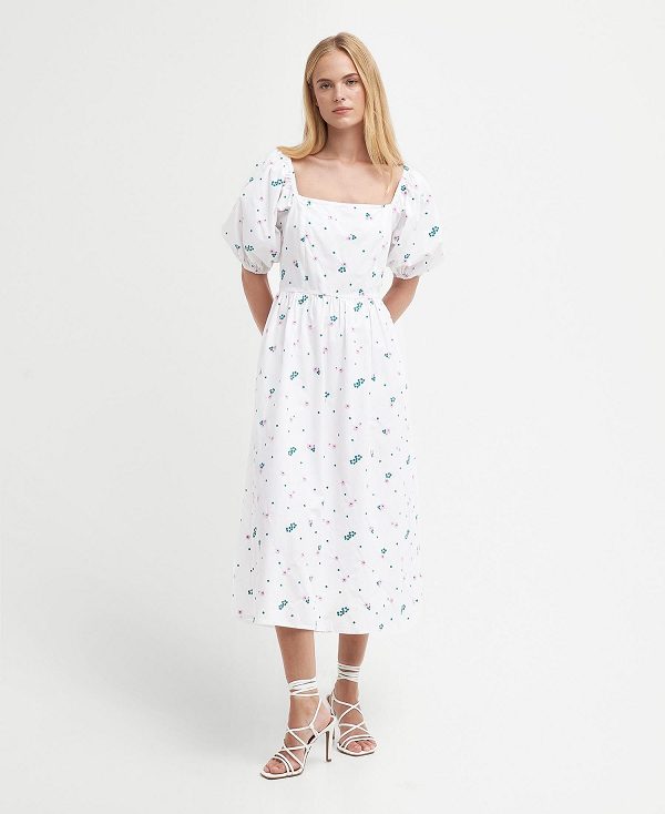 Barbour Fairacre Midi Dress Classic Multi | BABO89632