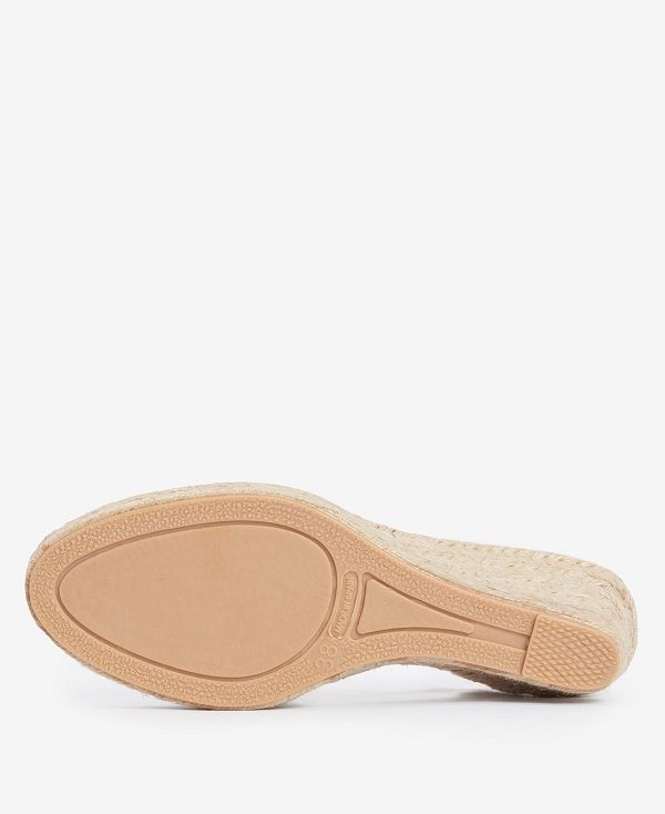 Barbour Falmouth Wedged Sandals Classic White | BABO89901