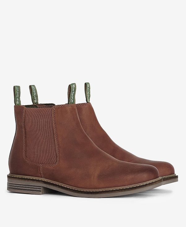 Barbour Farsley Chelsea Boots Dark Tan | BABO88847