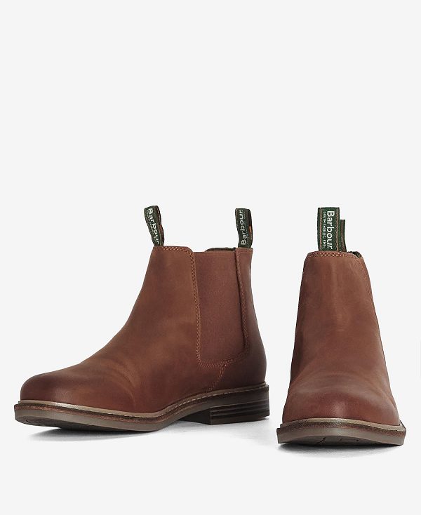 Barbour Farsley Chelsea Boots Dark Tan | BABO88847