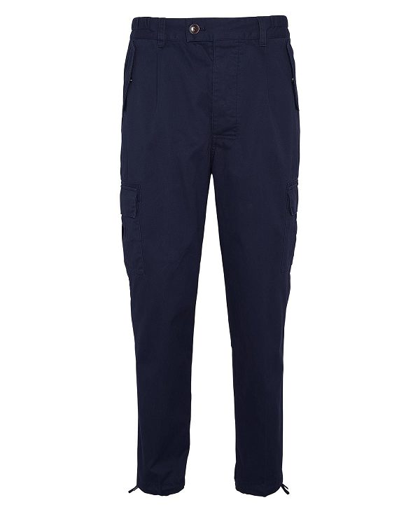 Barbour Faulkner Tapered Cargo Trousers Classic Navy | BABO88793