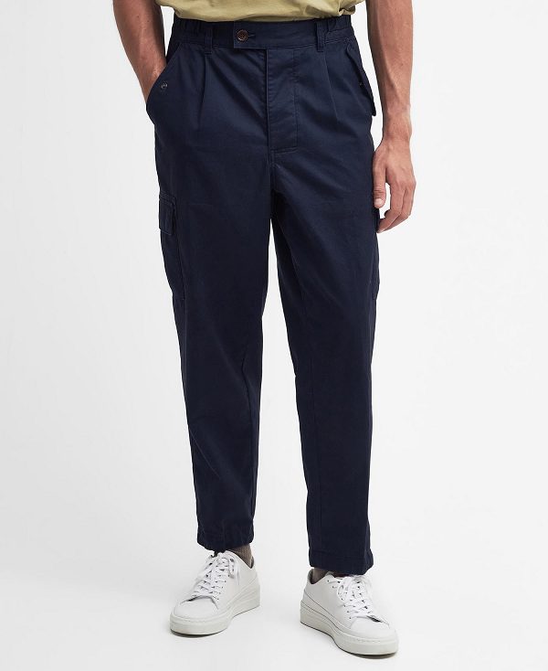 Barbour Faulkner Tapered Cargo Trousers Classic Navy | BABO88793