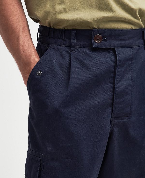 Barbour Faulkner Tapered Cargo Trousers Classic Navy | BABO88793