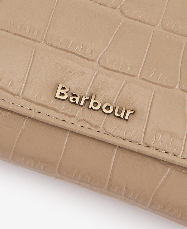 Barbour Faux Croc French Purse Honey | BABO90064