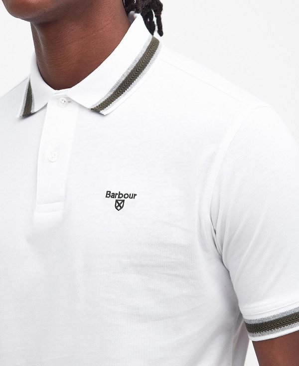 Barbour Featherstone Polo Shirt Classic White | BABO88078