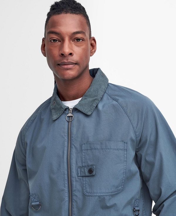 Barbour Fenton Casual Jacket Dark Slate | BABO87488