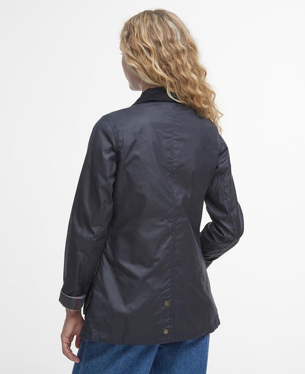 Barbour Fiddich Wax Jacket Navy/Dress | BABO89219