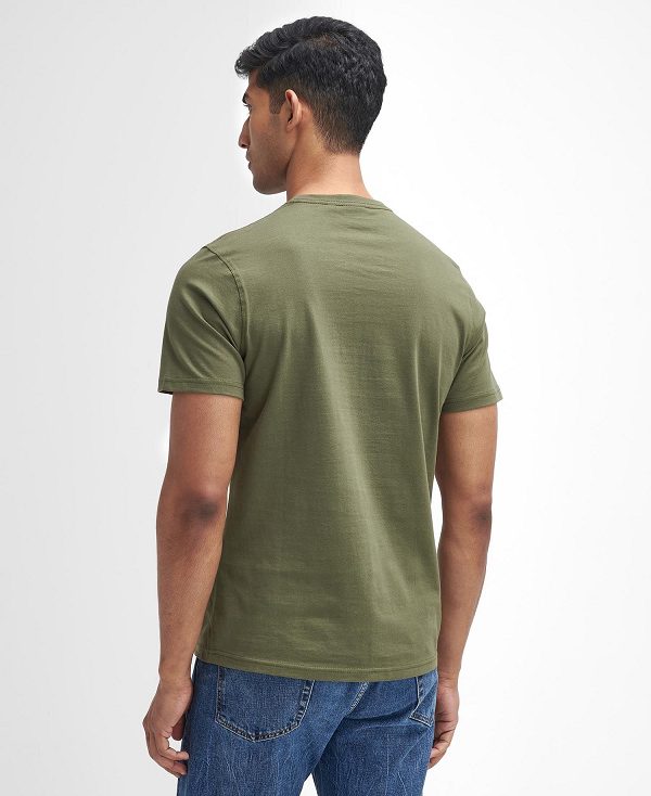 Barbour Field Dog Graphic T-shirt Green | BABO88389