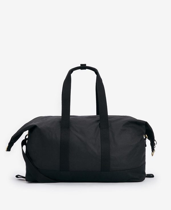 Barbour Field Waxed Holdall Classic Black | BABO88927