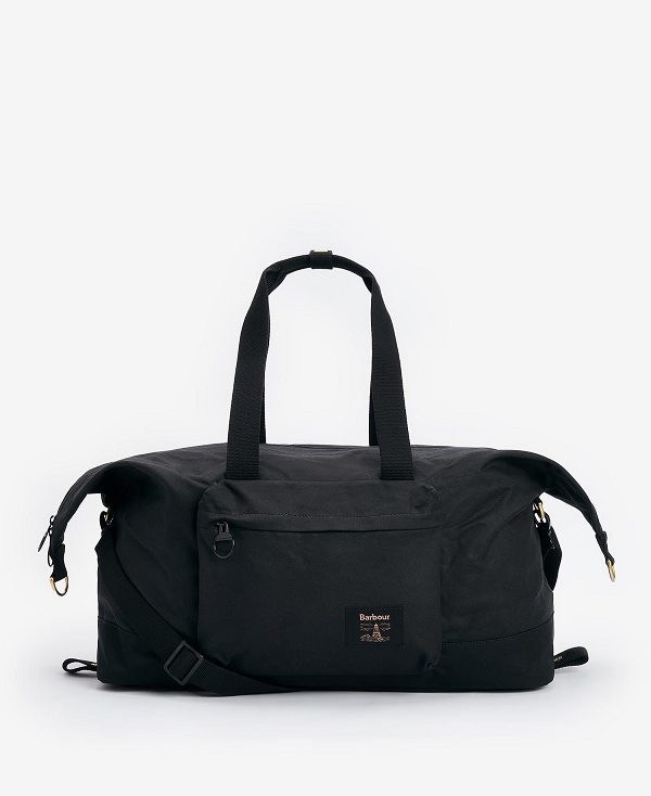 Barbour Field Waxed Holdall Classic Black | BABO88927