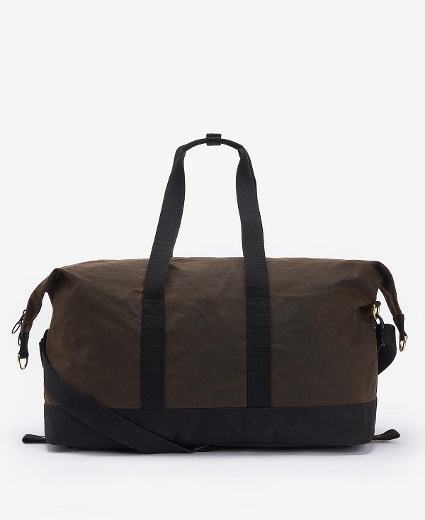 Barbour Field Waxed Holdall Olive/Black | BABO88945