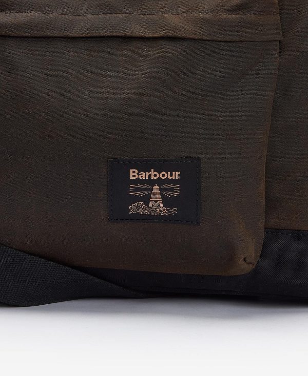 Barbour Field Waxed Holdall Olive/Black | BABO88945