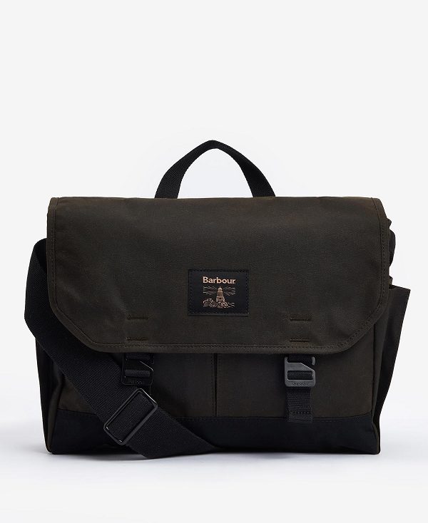 Barbour Field Waxed Satchel Brown | BABO88944