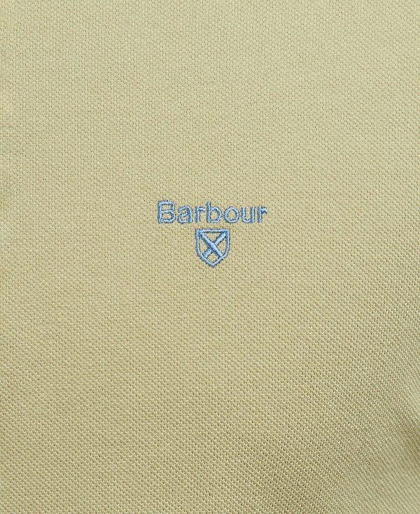 Barbour Finkle Polo Shirt Bleached Olive | BABO88020