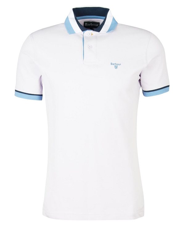 Barbour Finkle Polo Shirt White | BABO88012