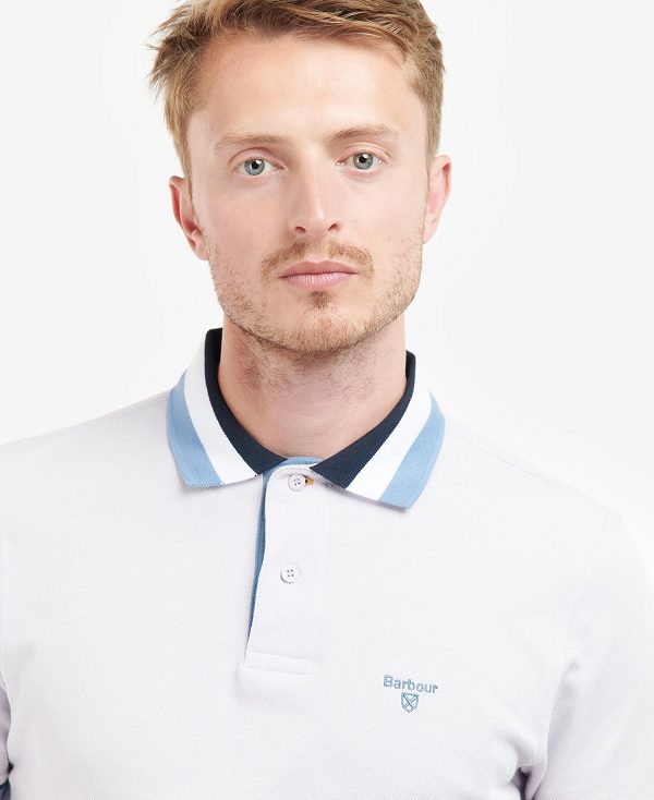 Barbour Finkle Polo Shirt White | BABO88012