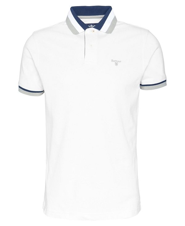 Barbour Finkle Polo Shirt White | BABO88082