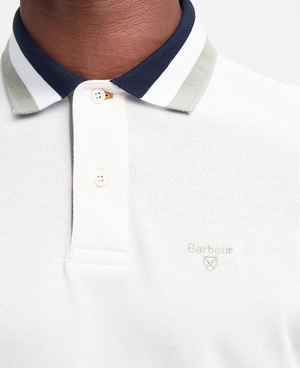 Barbour Finkle Polo Shirt White | BABO88082