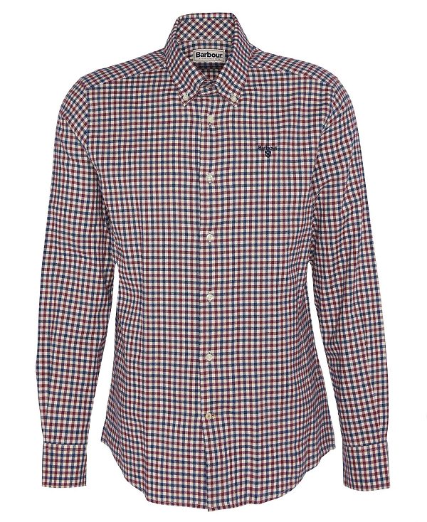 Barbour Finkle Tailored Long-sleeved Shirt Red | BABO87869