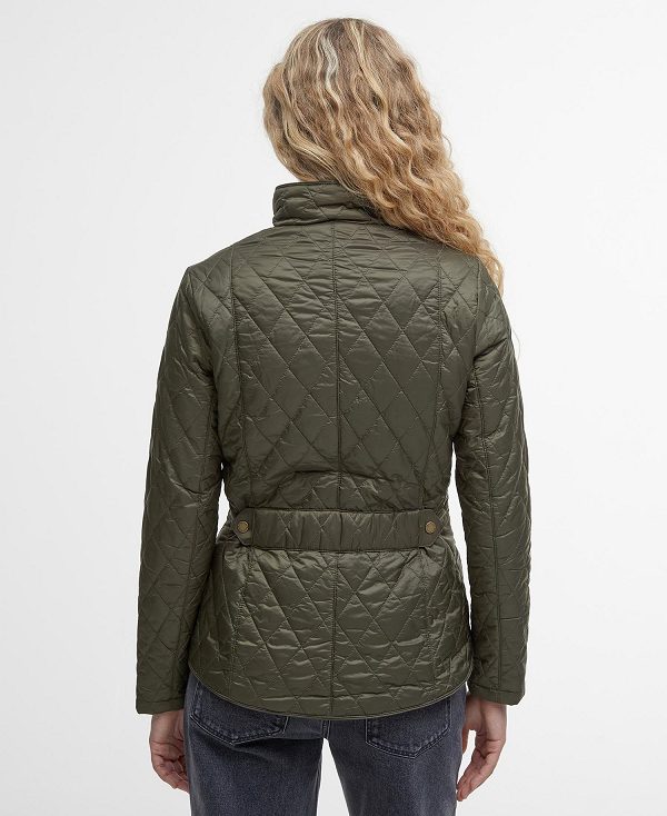 Barbour Flyweight Cavalry Quilted Jacket Olive | BABO89257