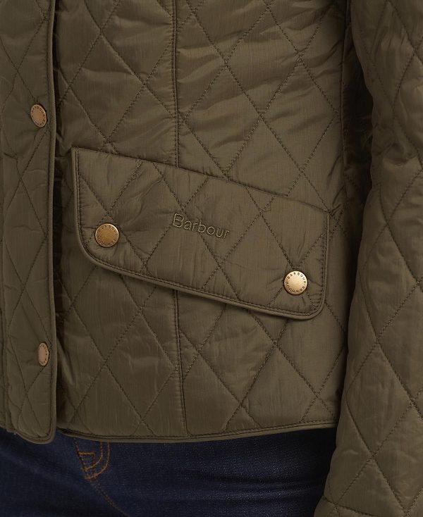 Barbour Flyweight Cavalry Quilted Jacket Olive | BABO89257