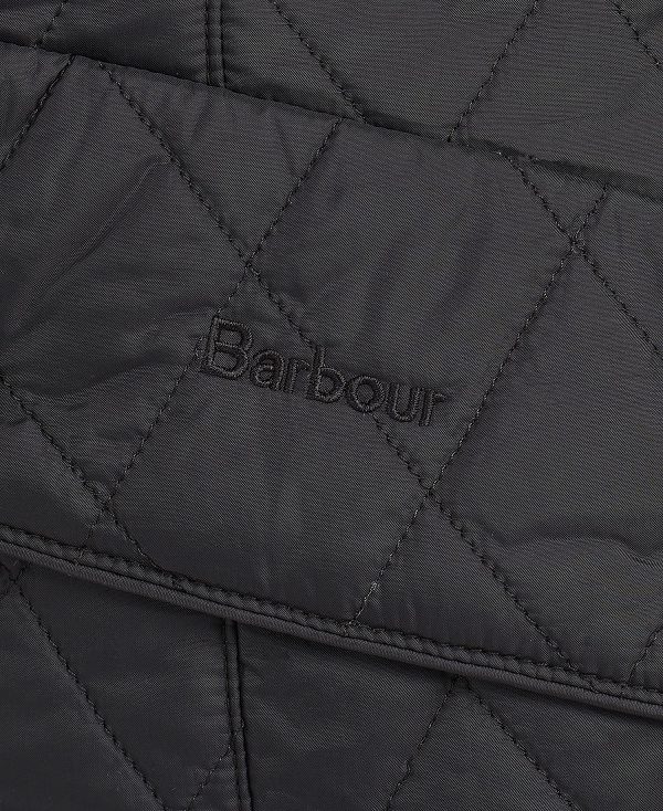 Barbour Flyweight Cavalry Quilted Jacket Black/Stone | BABO89260