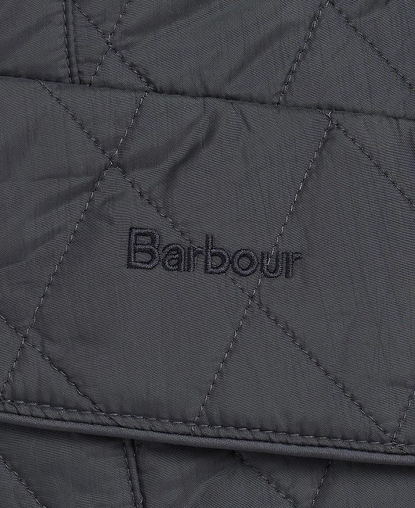 Barbour Flyweight Cavalry Quilted Jacket Black/Stone | BABO89262