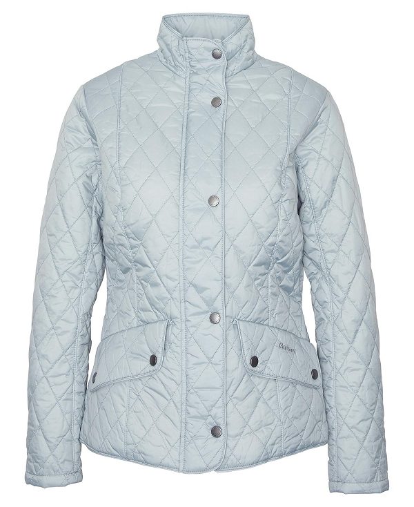 Barbour Flyweight Cavalry Quilted Jacket Stone Blue/Jasmine | BABO89317