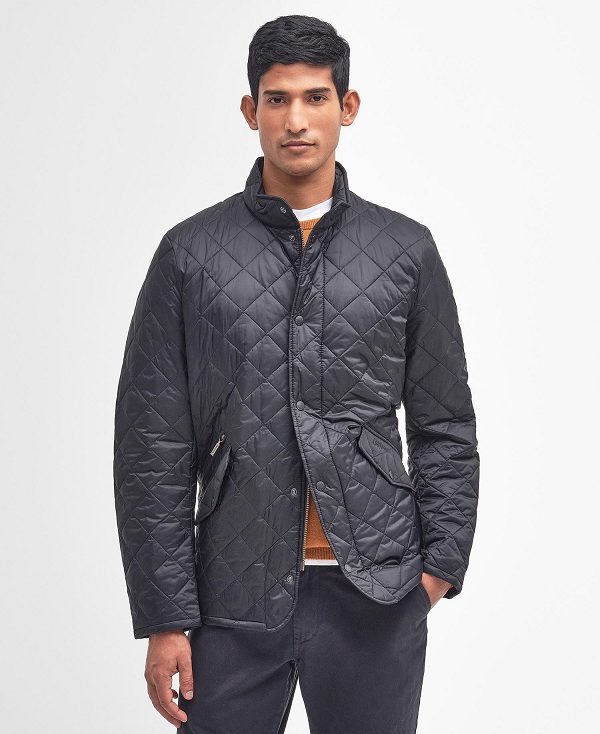 Barbour Flyweight Chelsea Quilted Jacket Black | BABO87315