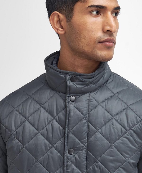 Barbour Flyweight Chelsea Quilted Jacket Charcoal | BABO87357