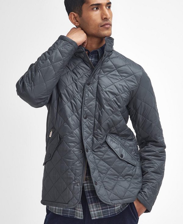 Barbour Flyweight Chelsea Quilted Jacket Charcoal | BABO87357